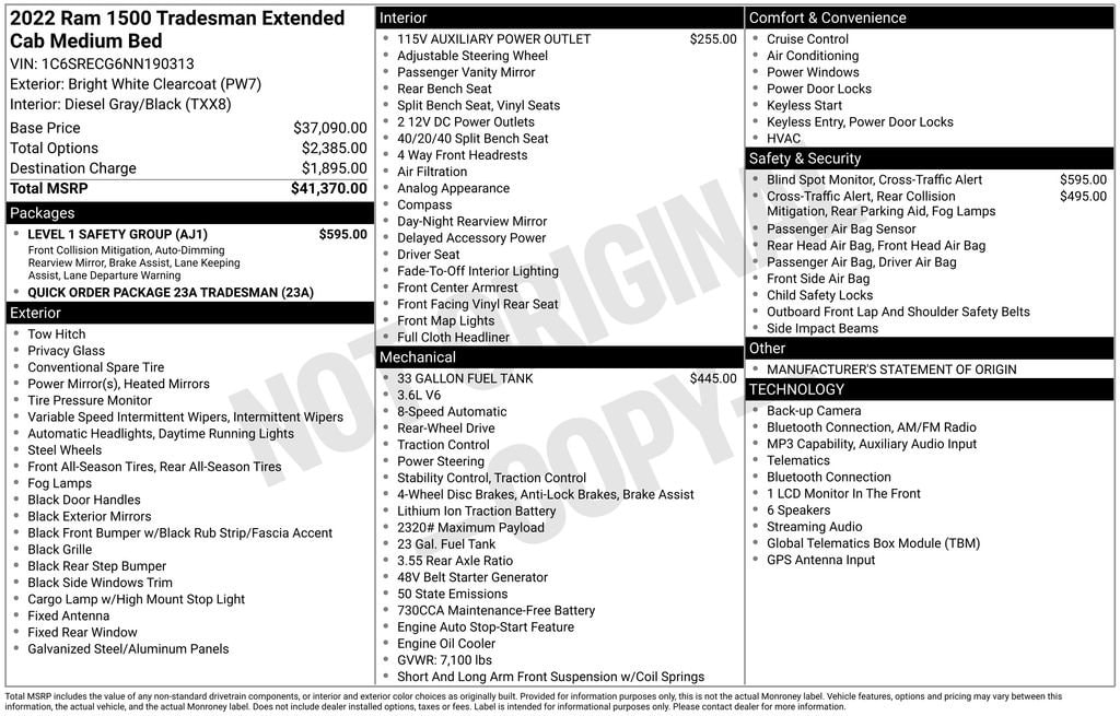 ram ram 1500 pickup 2022 1C6SRECG6NN190313 image ram ram 1500 pickup 2022 1C6SRECG6NN190313 image